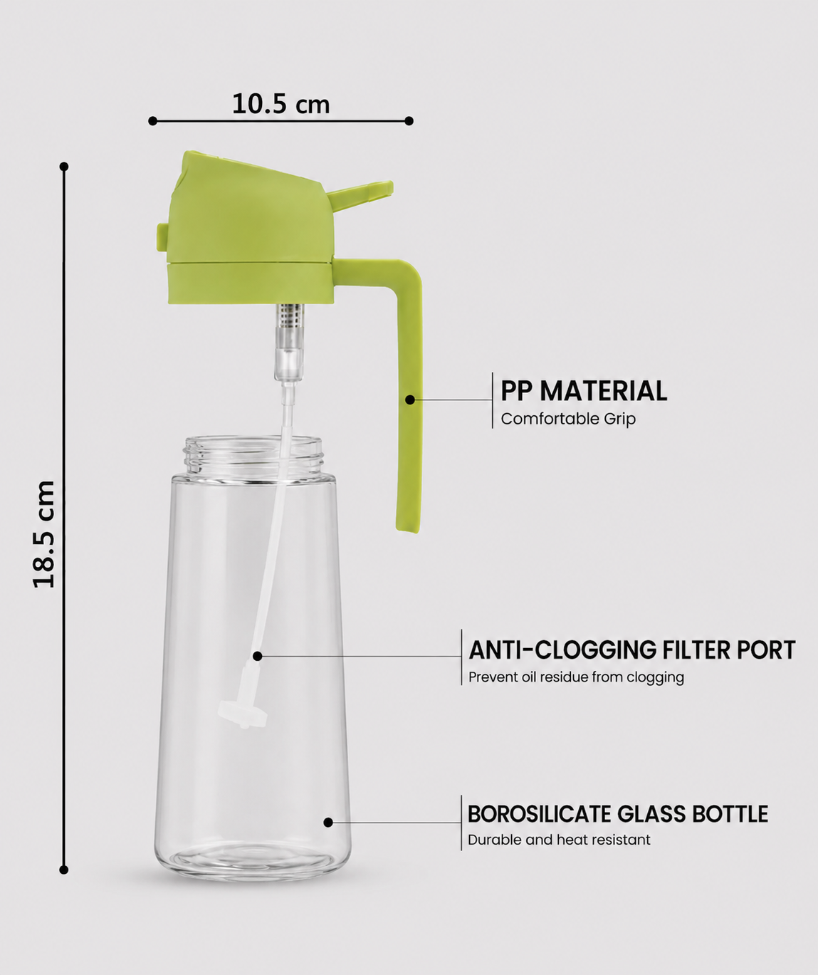 2-in-1 Spray & Pour Oil Dispenser Bottle | Kitchen Oil Sprayer