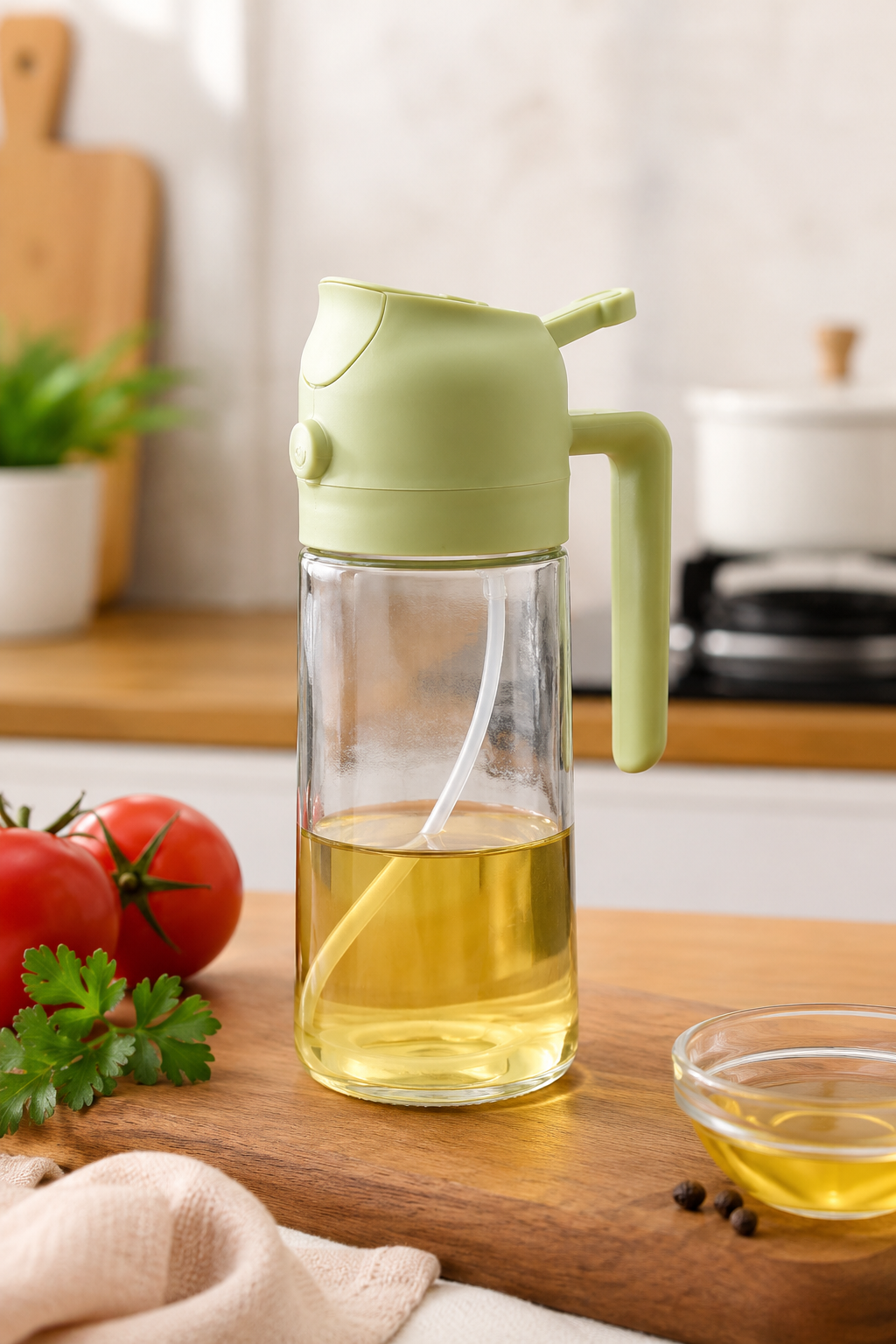 2-in-1 Spray & Pour Oil Dispenser Bottle | Kitchen Oil Sprayer